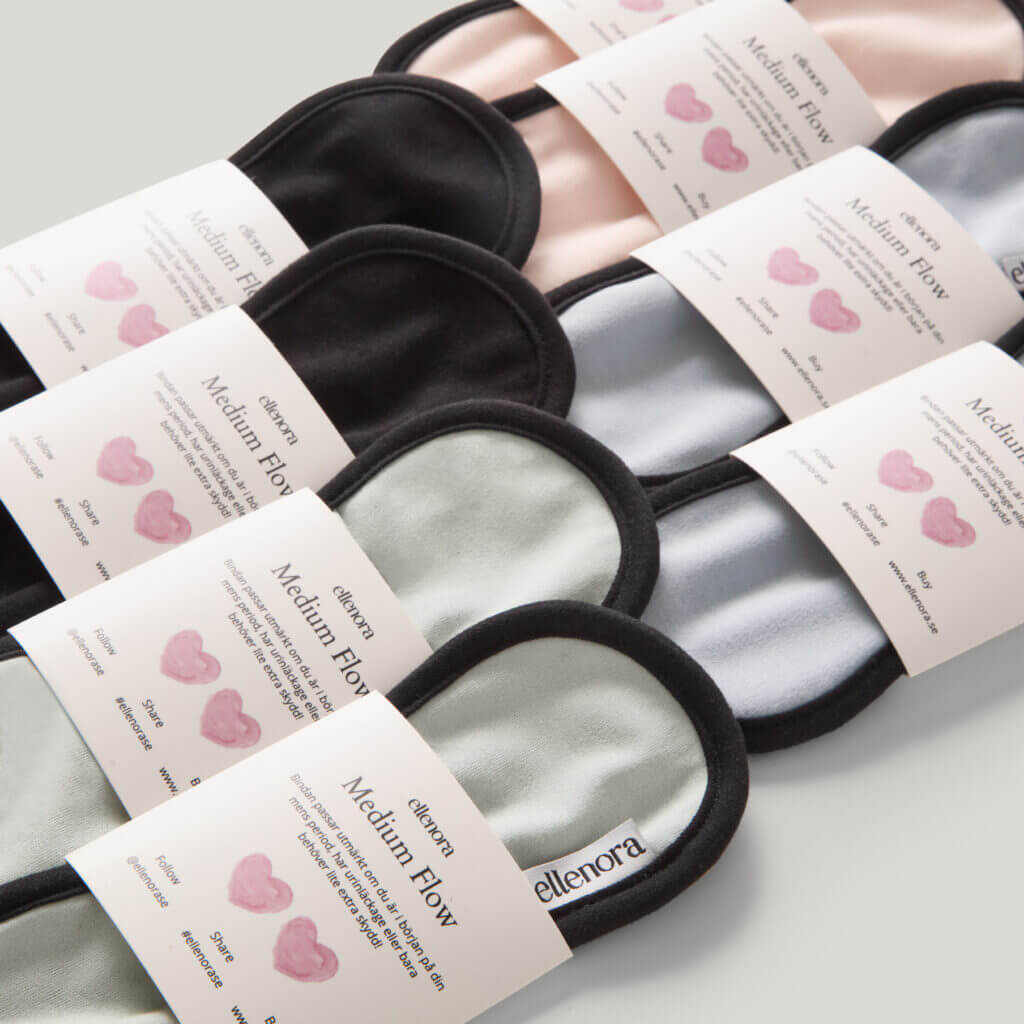 Ellenora medium flow bindor grön svart rosa och blå